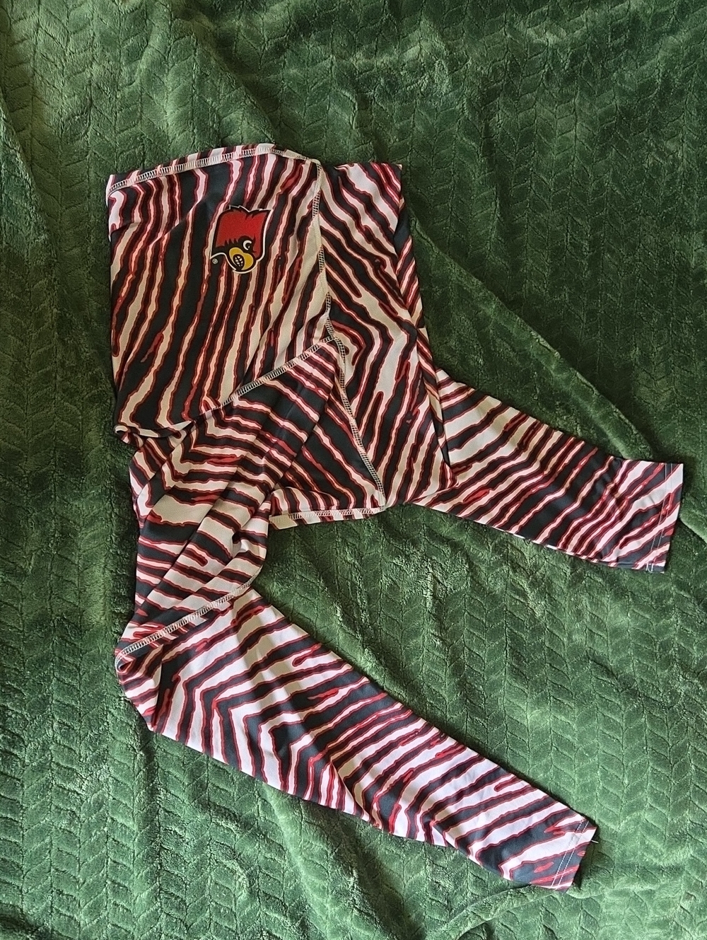 Louisville Cardianls Striped Red, Black & White Workout Pants Sz M